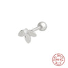Wholesale S925 Sterling Silver Piercing Ear Nails With Zircon In Geometric Shape Electroplated For Women