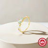 Wholesale S925 Sterling Silver Pink Flower Moon Shaped Ring With Inlaid Zircon For Women Simple And Refreshing Design