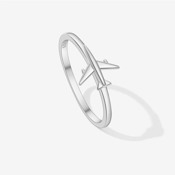 Wholesale S925 Sterling Silver Plain Circle Plane Design Ring With Electroplating For Women And Unisex