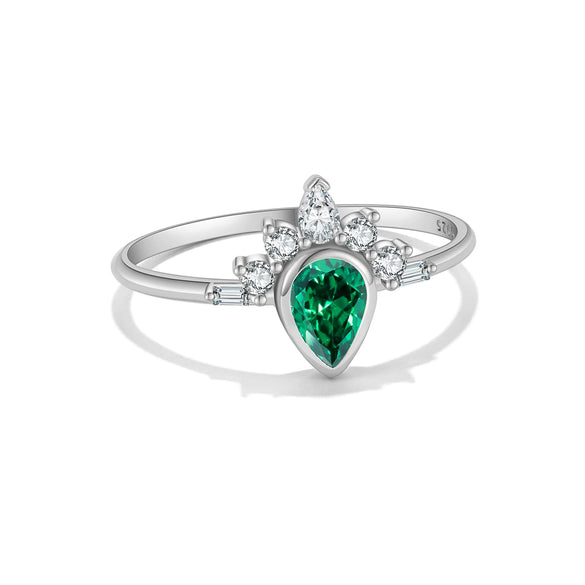 Wholesale S925 Sterling Silver Plain Crown Ring For Women Simple Geometric Electroplated Jewelry