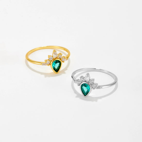 Wholesale S925 Sterling Silver Plain Crown Ring For Women Simple Geometric Electroplated Jewelry