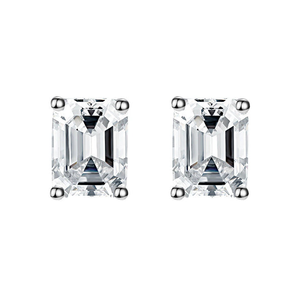 Wholesale S925 Sterling Silver Platinum Plated Square Light Luxury Elegant Design Electroplated Women's Earrings