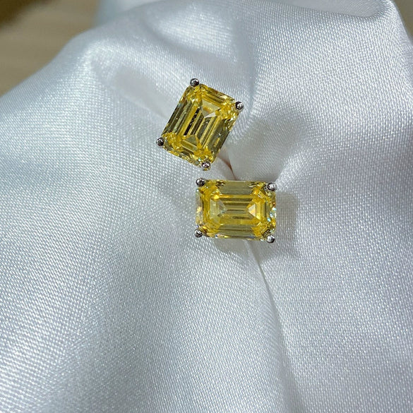 Wholesale S925 Sterling Silver Platinum Plated Square Light Luxury Elegant Design Electroplated Women's Earrings