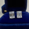 Wholesale S925 Sterling Silver Platinum Plated Square Light Luxury Elegant Design Electroplated Women's Earrings
