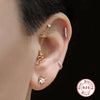 Wholesale S925 Sterling Silver Punk Hiphop Spider Body Puncture Ear Studs For Women With Geometric Design And Environmental Protection Electroplating
