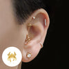 Wholesale S925 Sterling Silver Punk Hiphop Spider Body Puncture Ear Studs For Women With Geometric Design And Environmental Protection Electroplating