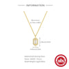Wholesale S925 Sterling Silver Rectangular Fruit Patterned Electroplated Ochain Necklace For Women
