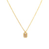 Wholesale S925 Sterling Silver Rectangular Zircon Geometric Cross Chain Clavicle Necklace With Electroplating