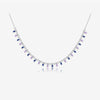 Wholesale S925 Sterling Silver Rectangular Zircon Necklace For Women With Electroplated Rainbow Gemstone Pendant And Regular Clavicle Chain