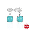 Wholesale S925 Sterling Silver Retro Geometric Earrings