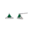 Wholesale S925 Sterling Silver Retro Geometric Inlaid Zircon Earrings For Women