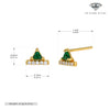 Wholesale S925 Sterling Silver Retro Geometric Inlaid Zircon Earrings For Women
