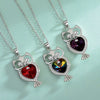 Wholesale S925 Sterling Silver Retro Owl Women's Ochain Necklace With Crystal Pendant
