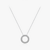 Wholesale S925 Sterling Silver Retro Round Geometric Full Diamond Zircon Clavicle Chain And Women's Light Luxury Earring Set