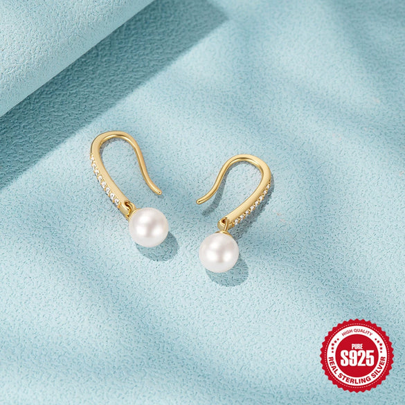 Wholesale S925 Sterling Silver Retro Tassel Pearl Drop Earrings With Star Round Bead Ear Hooks And Geometric Styling