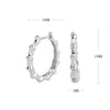 Wholesale S925 Sterling Silver Retro Women's Earrings With Geometric Pattern And Inlaid Zircon
