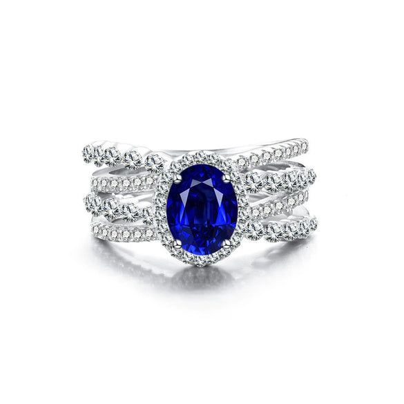 Wholesale S925 Sterling Silver Ring Retro Style With Inlaid High Carbon Diamond Geometric Pattern Electroplated For Women