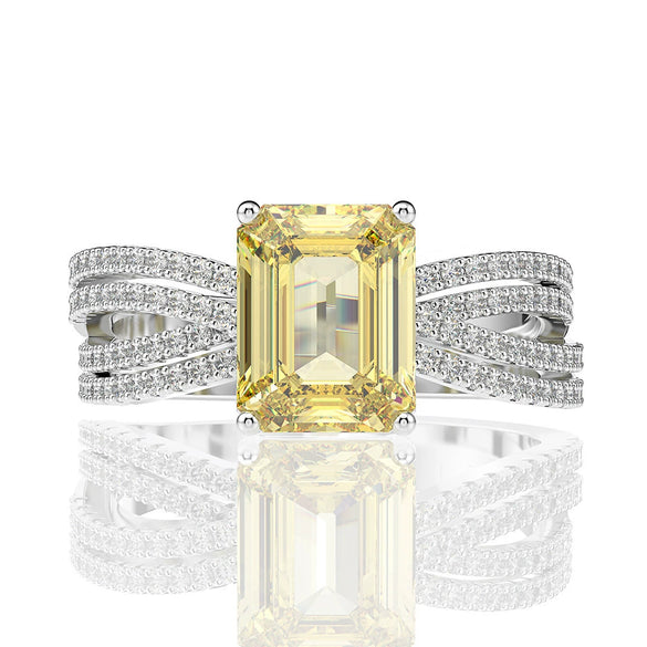 Wholesale S925 Sterling Silver Ring Retro Style With Inlaid High Carbon Diamond Geometric Pattern Electroplated For Women
