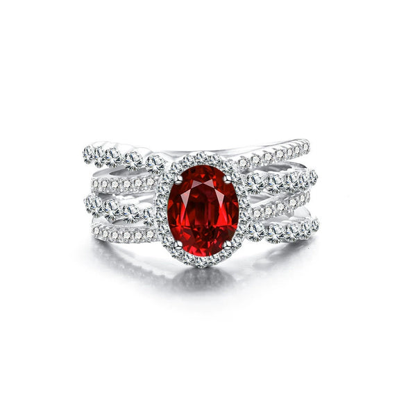 Wholesale S925 Sterling Silver Ring Retro Style With Inlaid High Carbon Diamond Geometric Pattern Electroplated For Women