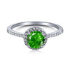 Wholesale S925 Sterling Silver Ring With Emerald And High Carbon Diamond Geometric Retro Style Electroplated For Women