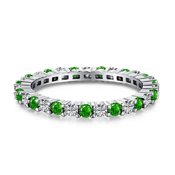 Wholesale S925 Sterling Silver Ring With Emerald And High Carbon Diamond Geometric Retro Style Electroplated For Women