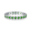 Wholesale S925 Sterling Silver Ring With Emerald And High Carbon Diamond Geometric Retro Style Electroplated For Women