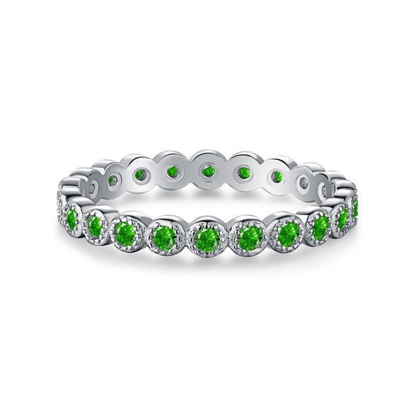 Wholesale S925 Sterling Silver Ring With Emerald And High Carbon Diamond Geometric Retro Style Electroplated For Women