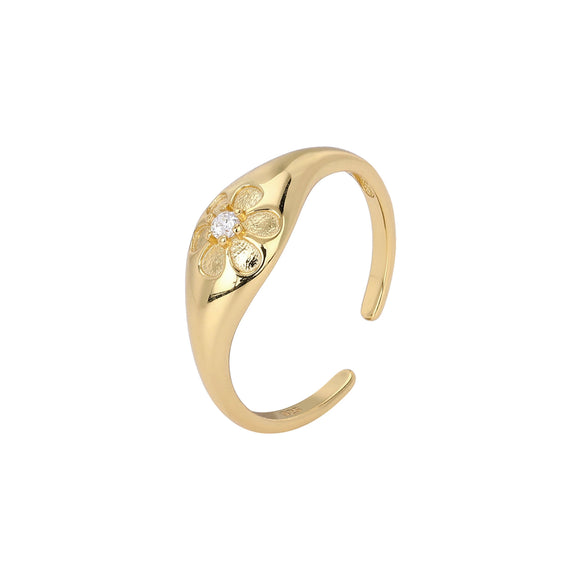 Wholesale S925 Sterling Silver Ring With Flower Pattern For Women