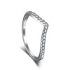 Wholesale S925 Sterling Silver Ring With High Grade Zircon Inlaid Light Luxury Geometric Design