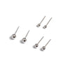 Wholesale S925 Sterling Silver Round Ball Mini Bean Ear Piercing Ear Needles Ear Bone Nails Electroplated Geometric Earrings For Women