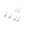 Wholesale S925 Sterling Silver Round Ball Mini Bean Ear Piercing Ear Needles Ear Bone Nails Electroplated Geometric Earrings For Women