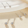 Wholesale S925 Sterling Silver Round Ball Mini Bean Ear Piercing Ear Needles Ear Bone Nails Electroplated Geometric Earrings For Women
