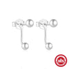 Wholesale S925 Sterling Silver Round Bead Fashionable Ear Studs Earrings With Electroplating For Women Horse Eyes Design
