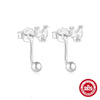 Wholesale S925 Sterling Silver Round Bead Fashionable Ear Studs Earrings With Electroplating For Women Horse Eyes Design