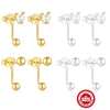 Wholesale S925 Sterling Silver Round Bead Fashionable Ear Studs Earrings With Electroplating For Women Horse Eyes Design