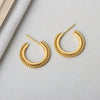 Wholesale S925 Sterling Silver Round Beads Fan Shaped Women's Earrings