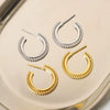 Wholesale S925 Sterling Silver Round Beads Fan Shaped Women's Earrings