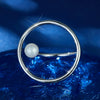 Wholesale S925 Sterling Silver Round Geometric Bead Ring With Electroplating For Women Fashion Personality Trend Exaggerated Joker Opening Adjustable