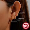 Wholesale S925 Sterling Silver Round Micro Inlaid Zircon Ear Buckle Earrings With Geometric Design And Electroplating For Women