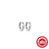 Wholesale S925 Sterling Silver Round Micro Inlaid Zircon Ear Buckle Earrings With Geometric Design And Electroplating For Women