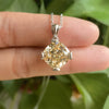Wholesale S925 Sterling Silver Round Necklace With Flower Pattern Gold Plated Inlaid With Artificial And Semi Precious Stones Palace Retro Style