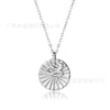 Wholesale S925 Sterling Silver Round Snake Pendant Necklace With Regular Long Chain And Platinum Or 18K Gold Electroplating For Women