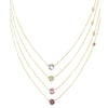 Wholesale S925 Sterling Silver Round Zircon Pendant Necklace With 18K Gold Electroplating And Geometric Styling