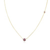 Wholesale S925 Sterling Silver Round Zircon Pendant Necklace With 18K Gold Electroplating And Geometric Styling