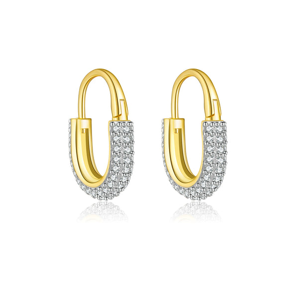 Wholesale S925 Sterling Silver Simple All Match Distinctive Fashionable Ear Buckle Earrings With Electroplating Treatment For Women