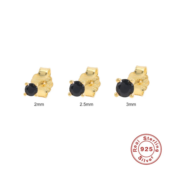 Wholesale S925 Sterling Silver Simple All Match Single Diamond Stud Earrings With Geometric Pattern For Women Electroplated