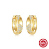 Wholesale S925 Sterling Silver Simple Classic Geometric Earrings With Electroplating For Women