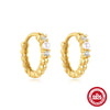 Wholesale S925 Sterling Silver Simple Classic Geometric Earrings With Electroplating For Women