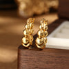 Wholesale S925 Sterling Silver Simple Elegant Geometric Ball Beaded Women's Earrings With Electroplating