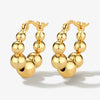 Wholesale S925 Sterling Silver Simple Elegant Geometric Ball Beaded Women's Earrings With Electroplating